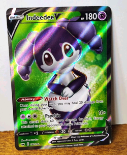 POKEMON INDEEDEE V 192/202 FULL ART SWORD AND SHIELD BASE SET NEAR MINT - Image 1