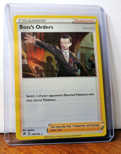 POKEMON BOSS'S ORDERS 154/192 HOLO RARE TRAINER REBEL CLASH LP-NM GIOVANNI - Image 4