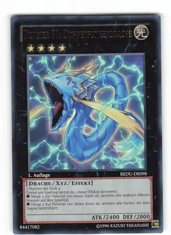 Yugioh NUMMER 91: DONNERFUNKENDRACHE , redu-de098 Ultra Rare deutsch Exc 1st - Image 1