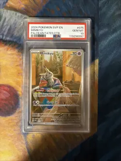 PSA 10 Mimikyu Paldean Fates ETB Promo SVP 075 ETB GEM MINT Graded Pokemon Card - Image 1