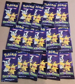 Pokemon TCG New! 2023 16 Packs Booster Lot Trick Or Trade Sealed 3 Cards Packs - Image 1