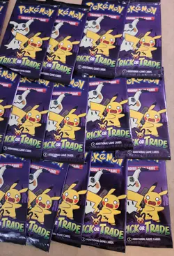 Pokemon TCG New! 2023 16 Packs Booster Lot Trick Or Trade Sealed 3 Cards Packs - Image 2