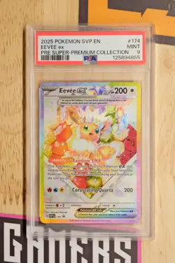 Pokemon Eevee EX 2025 Premium Collection Black Star Promos Holo Card #174 PSA 9 - Image 1