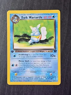 Dark Wartortle 46/82 1st Edition Team Rocket Non-Holo Pokemon Card - Image 1