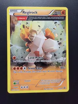 Regirock XY49 XY Full Art Black Star Promo Cosmos Holo Pokemon Card LP - Image 1