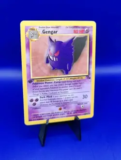 Gengar 20/62 1st Edition Non Holo Rare Fossil Set Pokemon Card 1999 WOTC TCG LP - Image 2