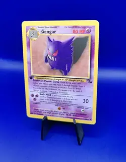 Gengar 20/62 1st Edition Non Holo Rare Fossil Set Pokemon Card 1999 WOTC TCG LP - Image 3