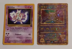Pokemon Movie Promo Card Lot: Mewtwo w/1st Movie Stamp & Ancient Mew Promo Holo - Image 1