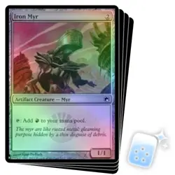 FOIL IRON MYR X4 Mystery Booster/the List Magic MTG MINT CARD - Image 1