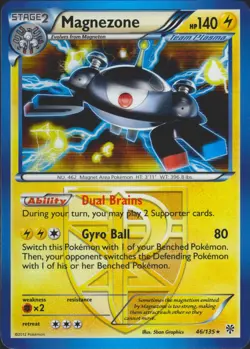 Magnezone (Team Plasma) 46/135 Plasma Storm Holo Rare Pokemon Card LP - Image 1