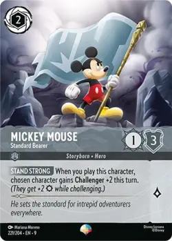 ~ Mickey Mouse - Standard Bearer (Epic) ~ NM Holofoil ~ Fabled ~ - Image 1
