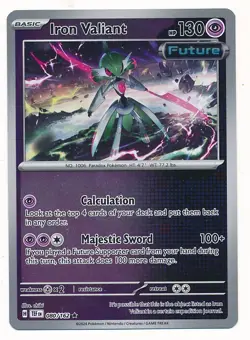 D451116 Pokemon Card Iron Valiant #80 Temporal Forces Reverse Holo - Image 1