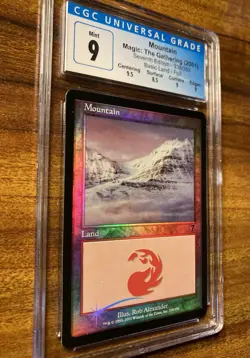 MTG?MOUNTAIN FOIL?7th Edition CGC 9 MINT Land 2001 ROB ALEXANDER Art POP 4 ! - Image 3
