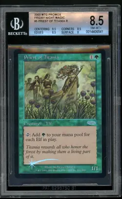 Priest of Titania foil - FNM promo foil, BGS 8.5 NM-MT+. MTG (pop 1 of 4) - Image 1