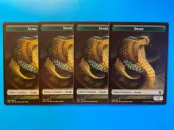 MTG 4x Snake # 15 / Beast # 10 Token Commander 2020 Magic the Gathering x4 NM - Image 1