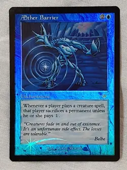 NM Aether Barrier Foil Nemesis Mtg Magic the Gathering - Image 1
