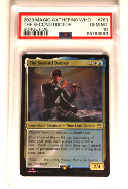 MTG Doctor Who THE SECOND DOCTOR Surge Foil PSA 10 - Image 1