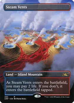 [MTG] Steam Vents (Foil) (Borderless) (283) (UNF) NM - Image 1