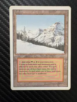 Taiga (English) Dual Land MP - Magic The Gathering (MTG Revised Edition) - Image 1