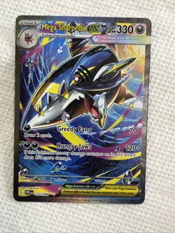 2025 Pokemon Phantasmal Flames Mega Sharpedo EX SIR 127/094 Free Shipping - Image 1
