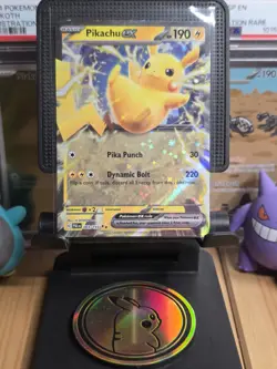 Pokemon Card Pikachu EX 063/193 Paldea Evolved Half Art Double Rare NM - Image 1