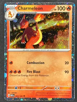 Pokemon Charmeleon Cosmos Holo 005/165 MEW Scarlet & Violet 151 NM - Image 1