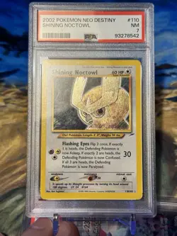 SHINING NOCTOWL 2002 POKEMON NEO DESTINY #110/105 SECRET RARE PSA 7 - Image 1