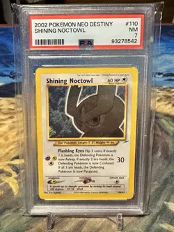 SHINING NOCTOWL 2002 POKEMON NEO DESTINY #110/105 SECRET RARE PSA 7 - Image 3