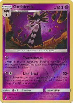 GOTHITELLE 54/145 SM GUARDIANS RISING POKEMON (REVERSE HOLO, LP) - Image 1