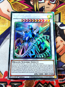 Crystal Clear Wing Synchro Dragon ra04-en059 (NEW) Collectors Rare Yu-Gi-Oh - Image 1
