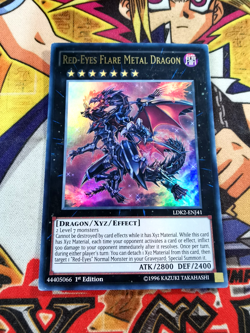 Red-Eyes Flare Metal Dragon ldk2-enj41 1st Edition (MP/HP) Ultra Rare Yu-Gi-Oh! - Image 1
