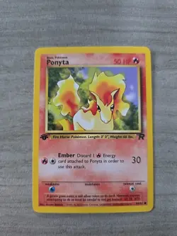 1st Edition Ponyta 64/82 - Team Rocket - Pokemon Card - Near Mint (NM) - Image 1