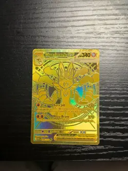 Mega Lucario EX 188/132 Hyper Rare Gold Card Mega Evolutions Pokemon TCG NM - Image 1