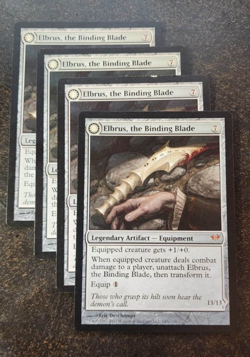4x Elbrus, the Binding Blade mythic equipment cards - Dark Ascension - NM/VG - Image 1