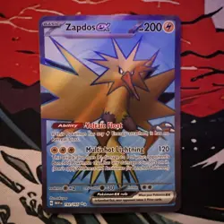 Zapdos ex 192/165 Sv: Scarlet & Violet 151 Holo Pokemon Card Electric Type - Image 1