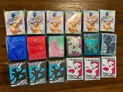 Lot of 18 Assorted Pokemon Sealed ETB Card Sleeves Prismatic Silver Tempest - Image 1