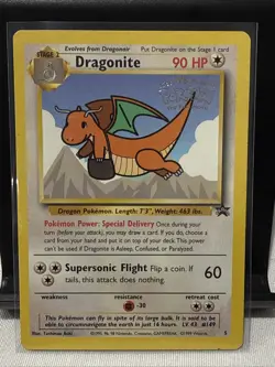 Pokemon TCG Dragonite #5 Black Star Promo WB the First Movie Stamped Card LP - Image 1