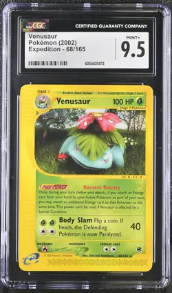 CGC 9.5 MINT+ Venusaur 2002 Expedition 68/165 Pokemon Card - Image 1