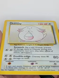Pokemon TCG Chansey Base Set Holo Unlimited Rare Card 3/102 Vintage LP - Image 5