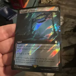 Temple of Deceit (Extended Art) (Surge Foil) Fallout MTG R - Image 1