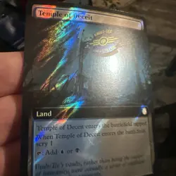 Temple of Deceit (Extended Art) (Surge Foil) Fallout MTG R - Image 4