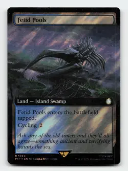 Fetid Pools (Extended Art) (Surge Foil) Fallout Magic The Gathering Card - Image 1