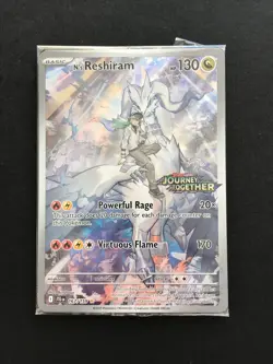 N's Reshiram 167/159 JOURNEY TOGETHER Stamped Promo SEALED Pokemon Trading Card - Image 1