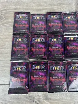 18 Packs Mythos Legends of the Necronomicon 13-Card Sealed Booster Pack 1996 Ccg - Image 2