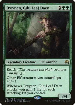 Dwynen, Gilt-Leaf Daen - Foil Promo Magic Origins MP MTG - Image 1