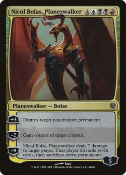 Nicol Bolas, Planeswalker - Foil Duel Decks: Ajani vs. Nicol Bolas MP MTG - Image 1