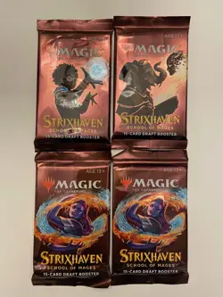 NEW Unopened Magic the Gathering Strixhaven School of Mages Draft Booster Packs - Image 1