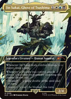 Jin Sakai, Magic The Gathering - Secret Lair Ghost of Tsushima Rainbow Foil - Image 1