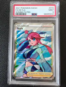 2021 POKEMON SWORD & SHIELD SHINING FATES #072 FULL ART/SKYLA PSA 9 - Image 1