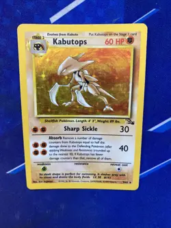 Pokemon Kabutops 9/62 Fossil Unlimited Holo LP/MP - Image 2
